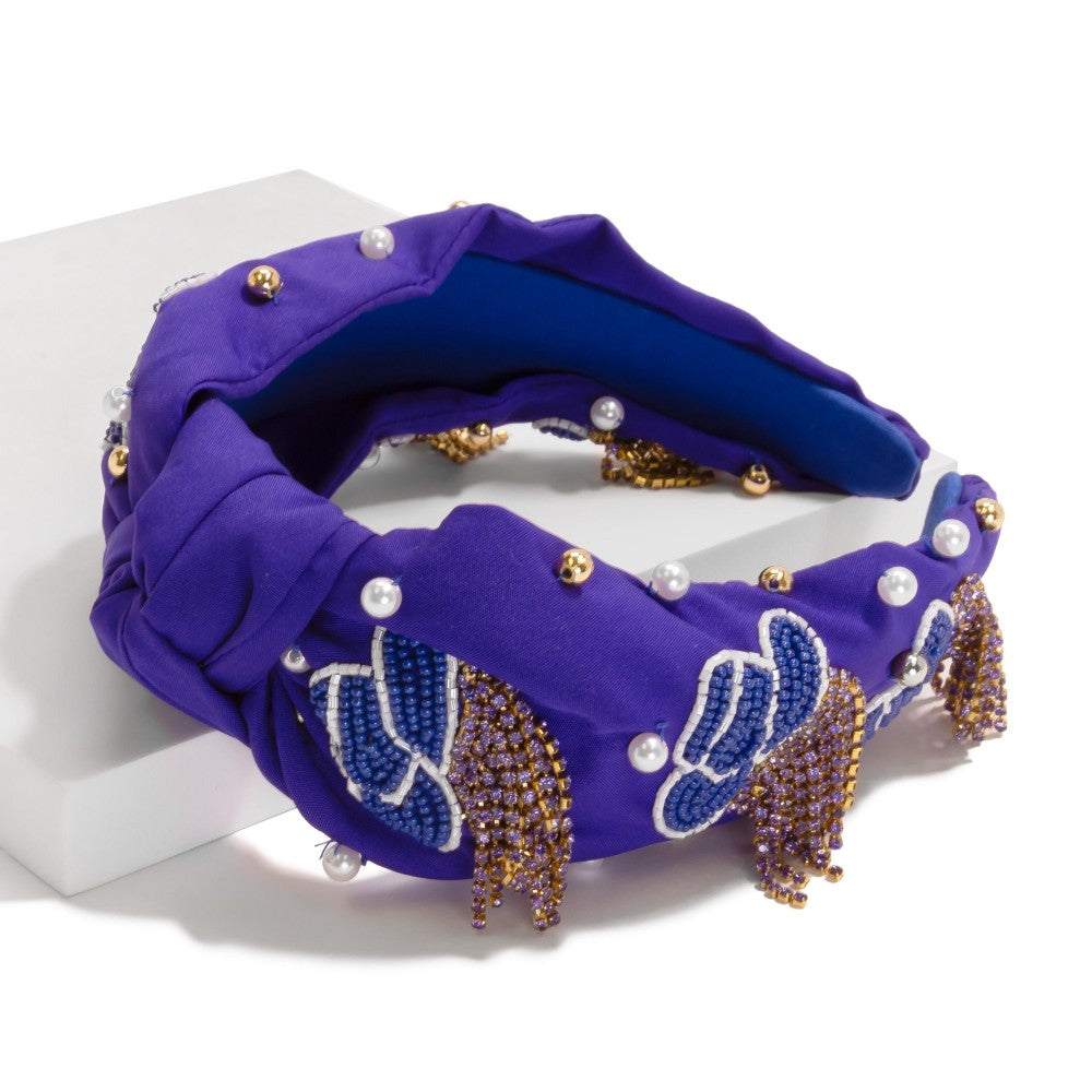 Beaded Cowboy Hat Fringe Headband