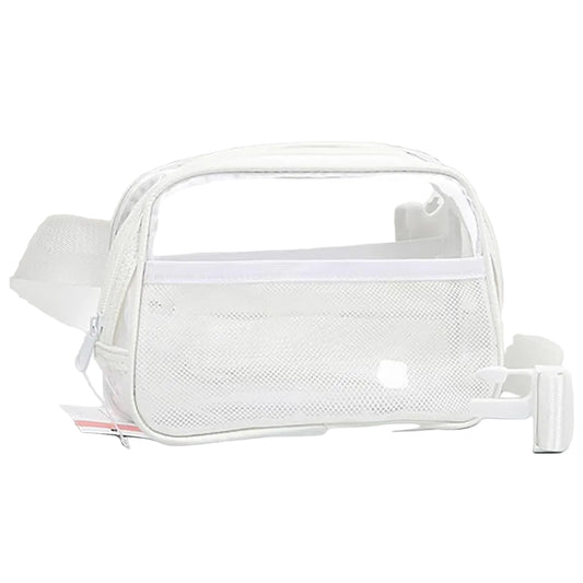 Clear Crossbody Bag White