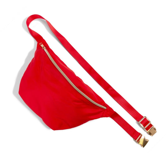 Large Nylon Zipper Fanny Pack