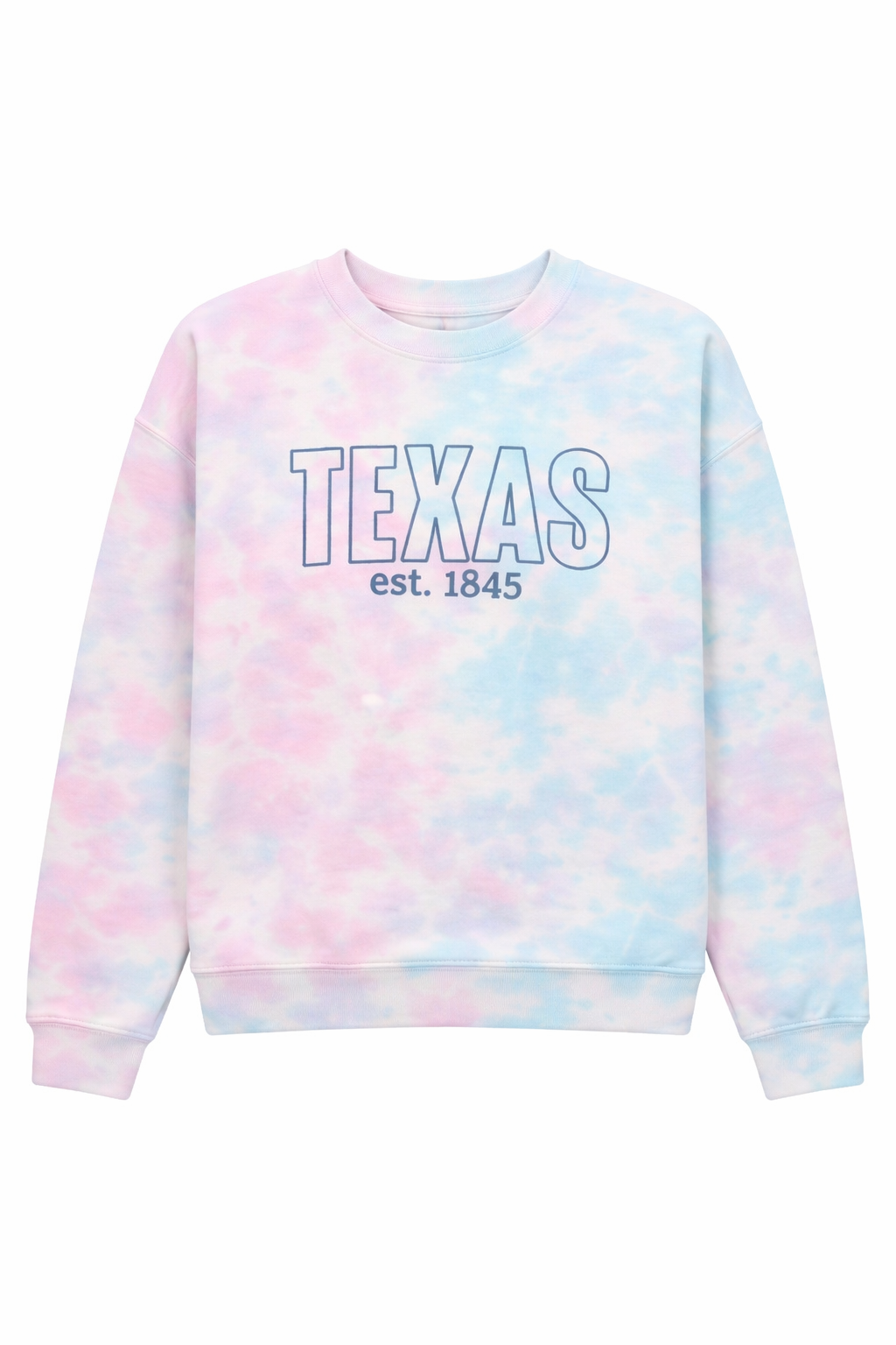Cotten Candy Texas Outline Crewneck