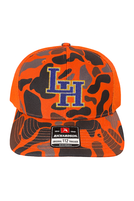 LH Orange Camo Trucker Hat