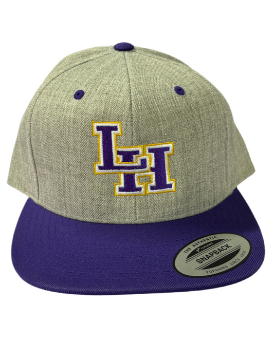LH Purple & Gray Snapback Hat
