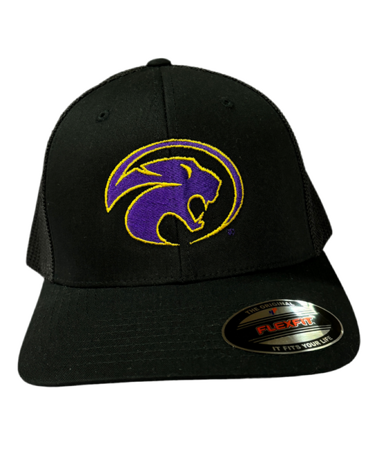 Flexfit Panther Head Black  Hat