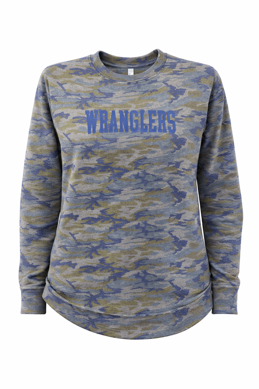 LADIES CAMO WRANGLER CREWNECK