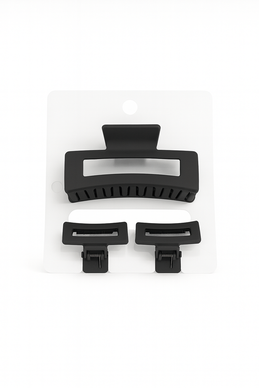 Black Rectangel Claw Clip