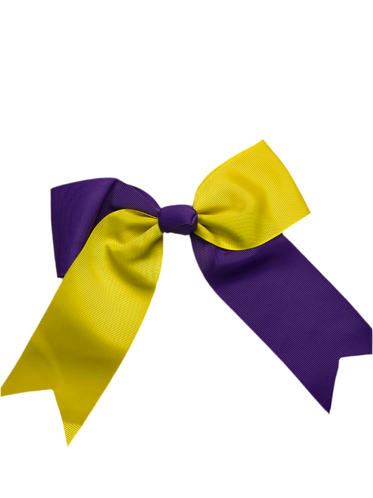 Cheer Bow Yellow & Purple