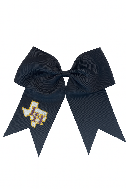 Cheer Bow Black With Texas LH