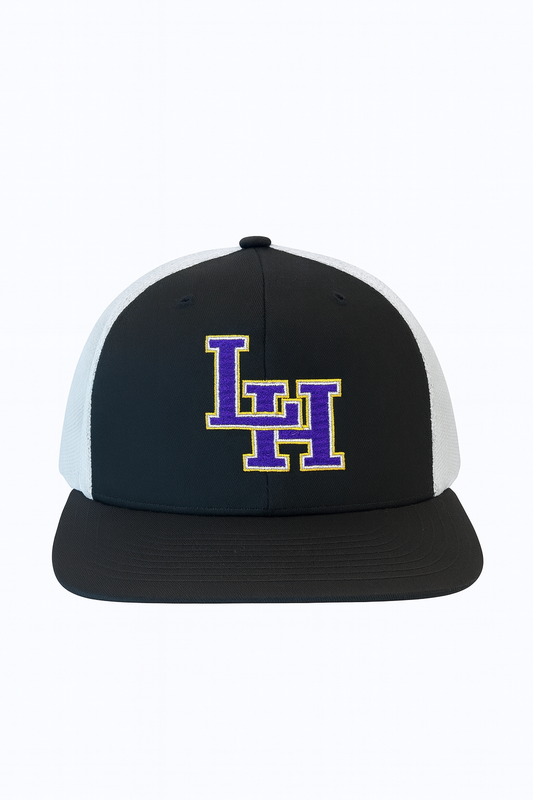 LH Black and White Mesh Fitted Hat
