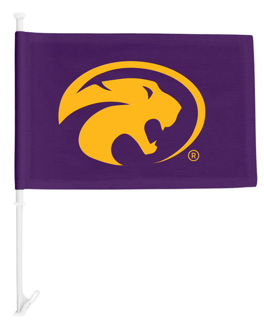 Car Flag Purple Cathead