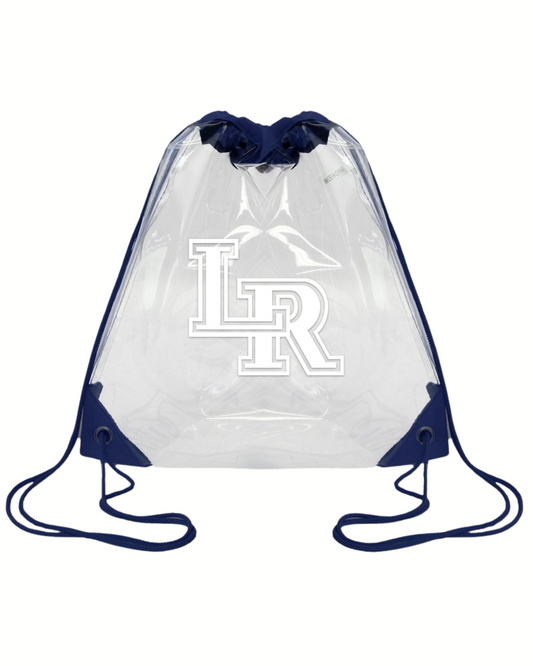 Clear Drawstring Backpack Navy LR