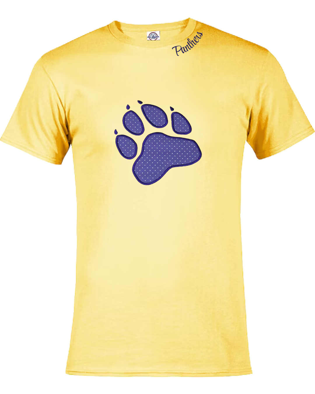 Panthers Paw Print Embroidered T-Shirt Youth