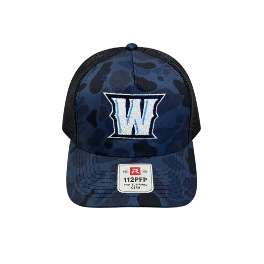 W Navy Camo Trucker Hat