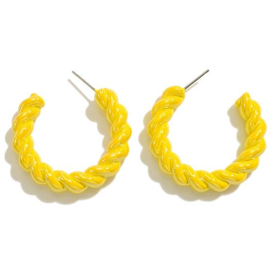 Twisted Earrings Yellow