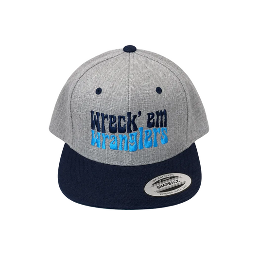 Wreck'em Wranglers Grey&Navy Hat