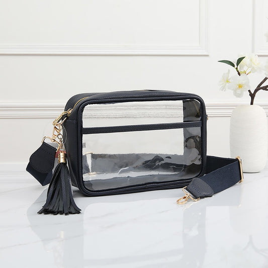 Navy Clear Crossbody Bag