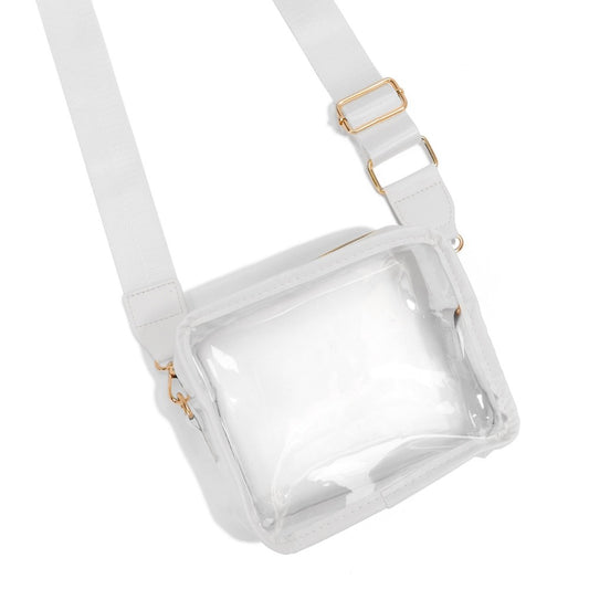 Clear Crossbody Bag White