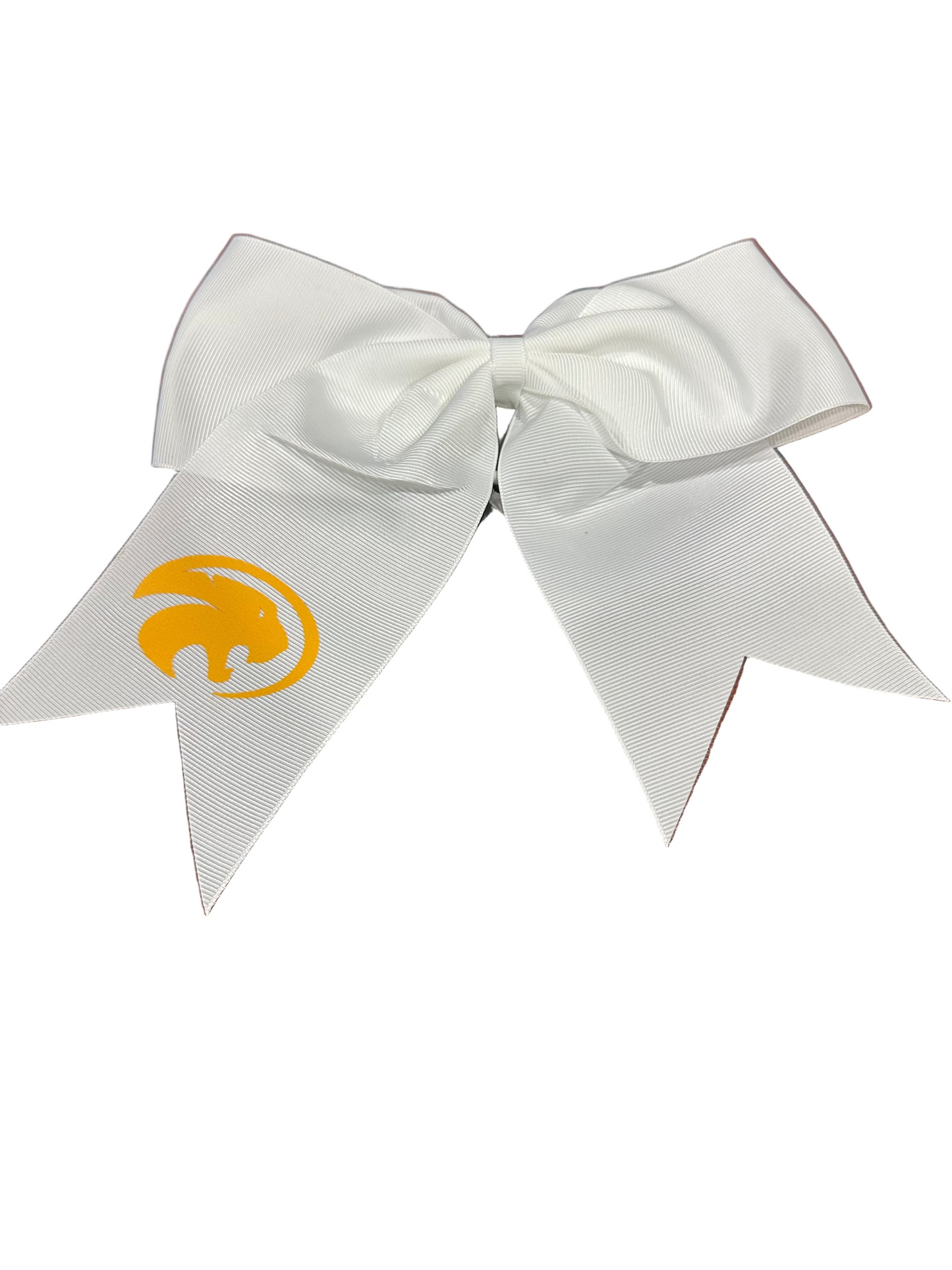 White Cheer Bow Panther Head