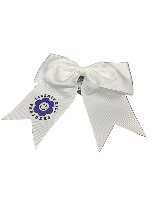 Cheer Bow Liberty Hill Panthers White