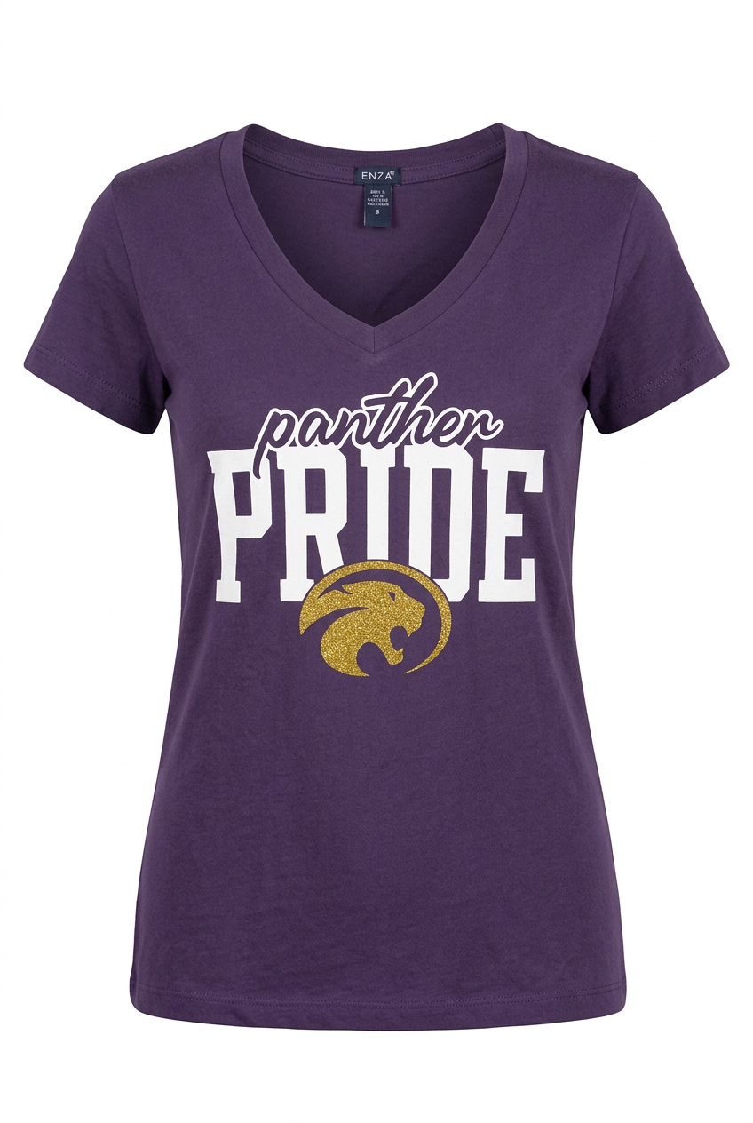 Glitter Panther Pride V-Neck