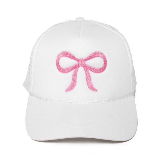 Pink Bow Rope Snapback Hat