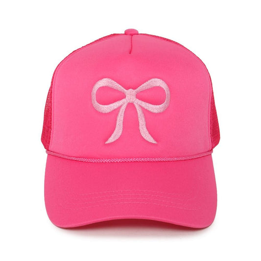 Pink Bow Rope Snapback Hat