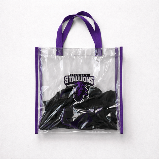 Santa Rita  Clear Purple Tote Bag