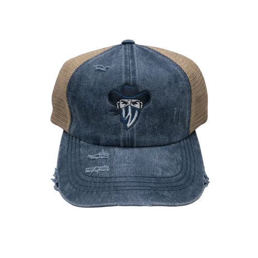 Criss Cross Ponytail Wrangler Mask Hat