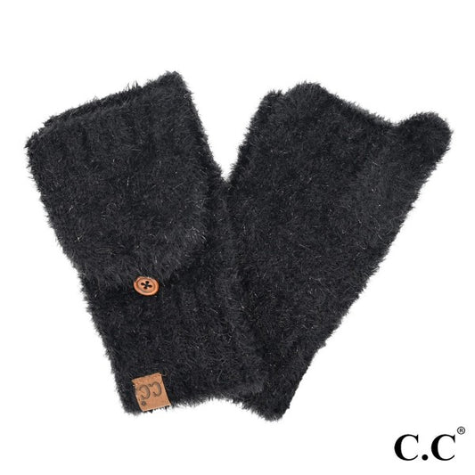 C.C Metallic Eyelash Mittens
