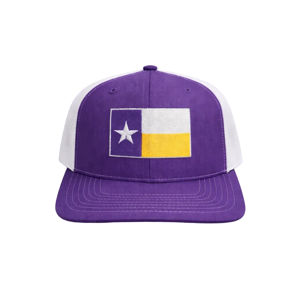 Trucker Purple/White Texas Flag Hat