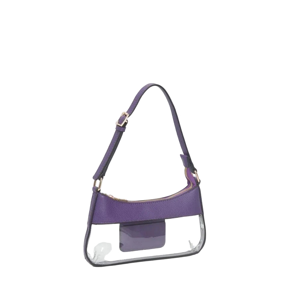 Purple Clear Small Tote Bag