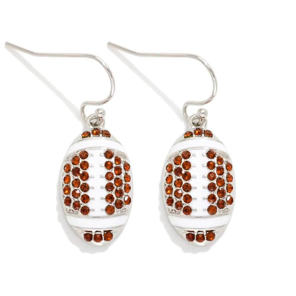 Rhinestone Football earrings