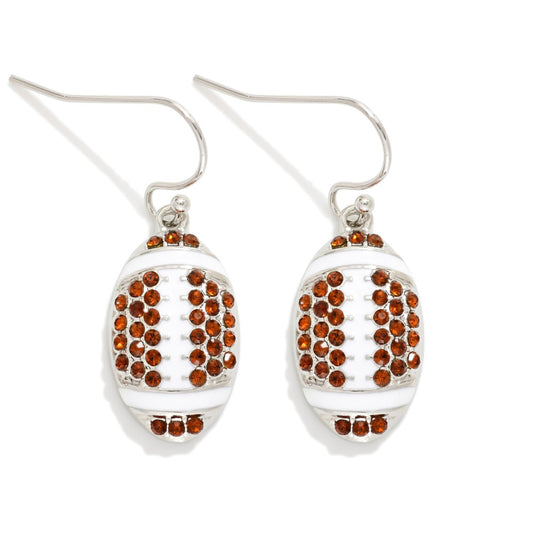 Rhinestone Football earrings