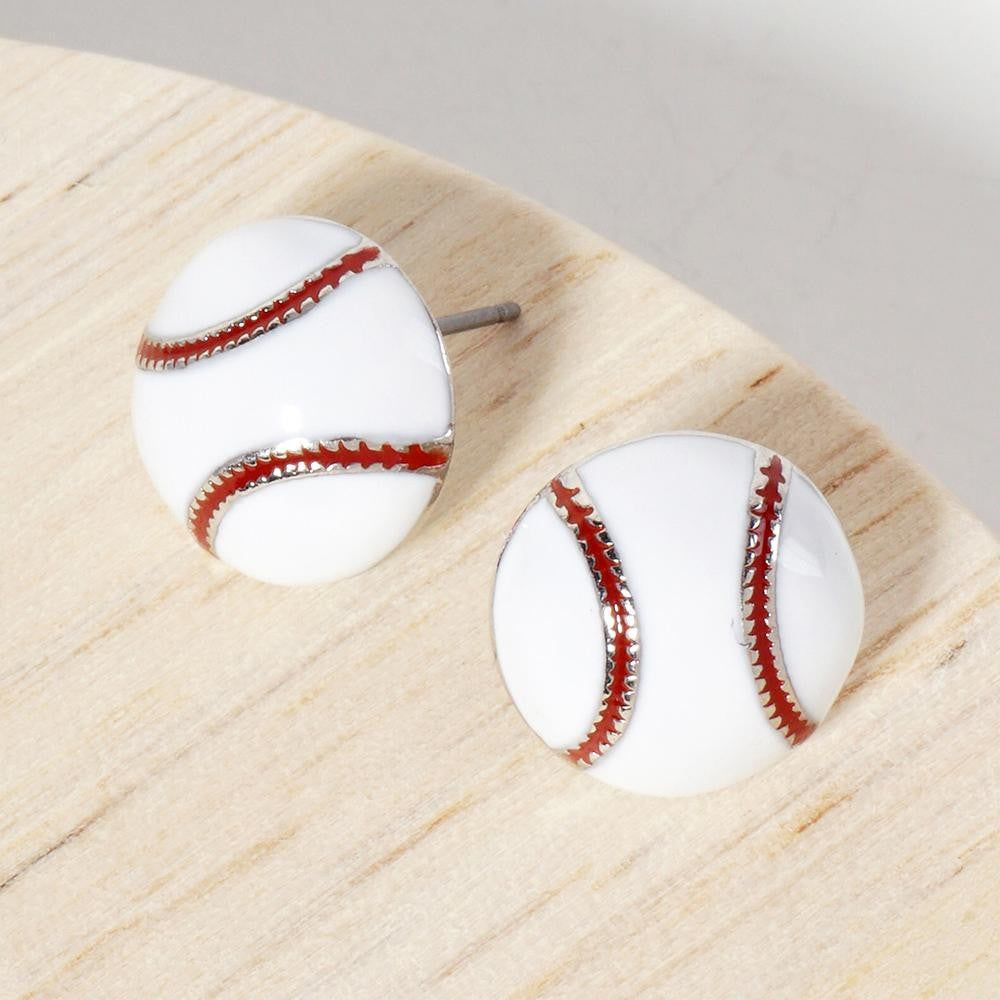 Base Ball Stud  Earrings