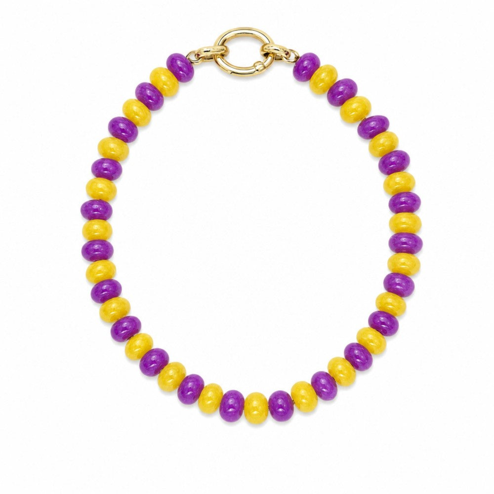 Two Tone Beaded Game Day Stretch Bracelet