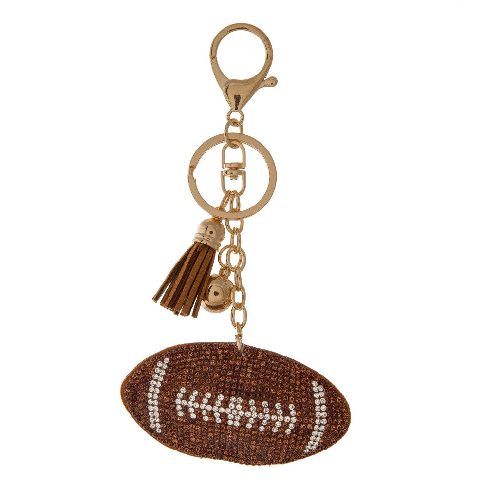 Puffer Football Keyring With Tassel