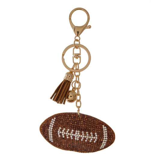 Puffer Football Keyring With Tassel