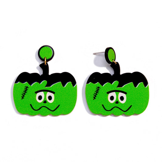 Pumpkin Frankenstein  Halloween Earring