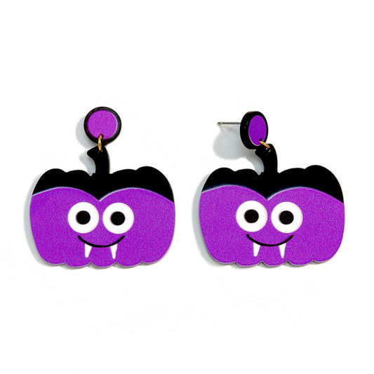 Pumpkin Vampire Shaped Halloween Earring