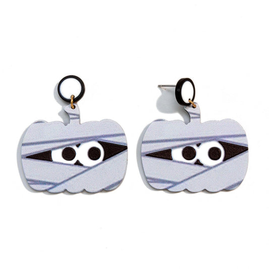 Pumpkin Mummy Halloween Earring