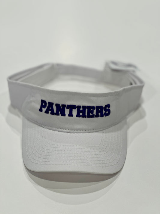 Panthers Visor White W/ Purple Embroidery