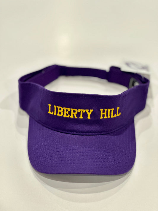 Purple Visor W/ Yellow Liberty Hill Embroidery