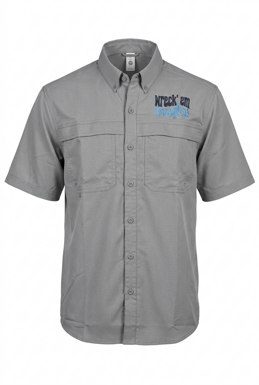 Wreck'em Wranglers Silver Fishing Shirt