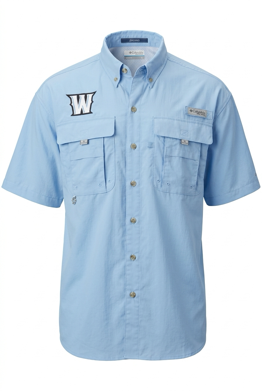 Wrangler W Blue Fishing Shirt