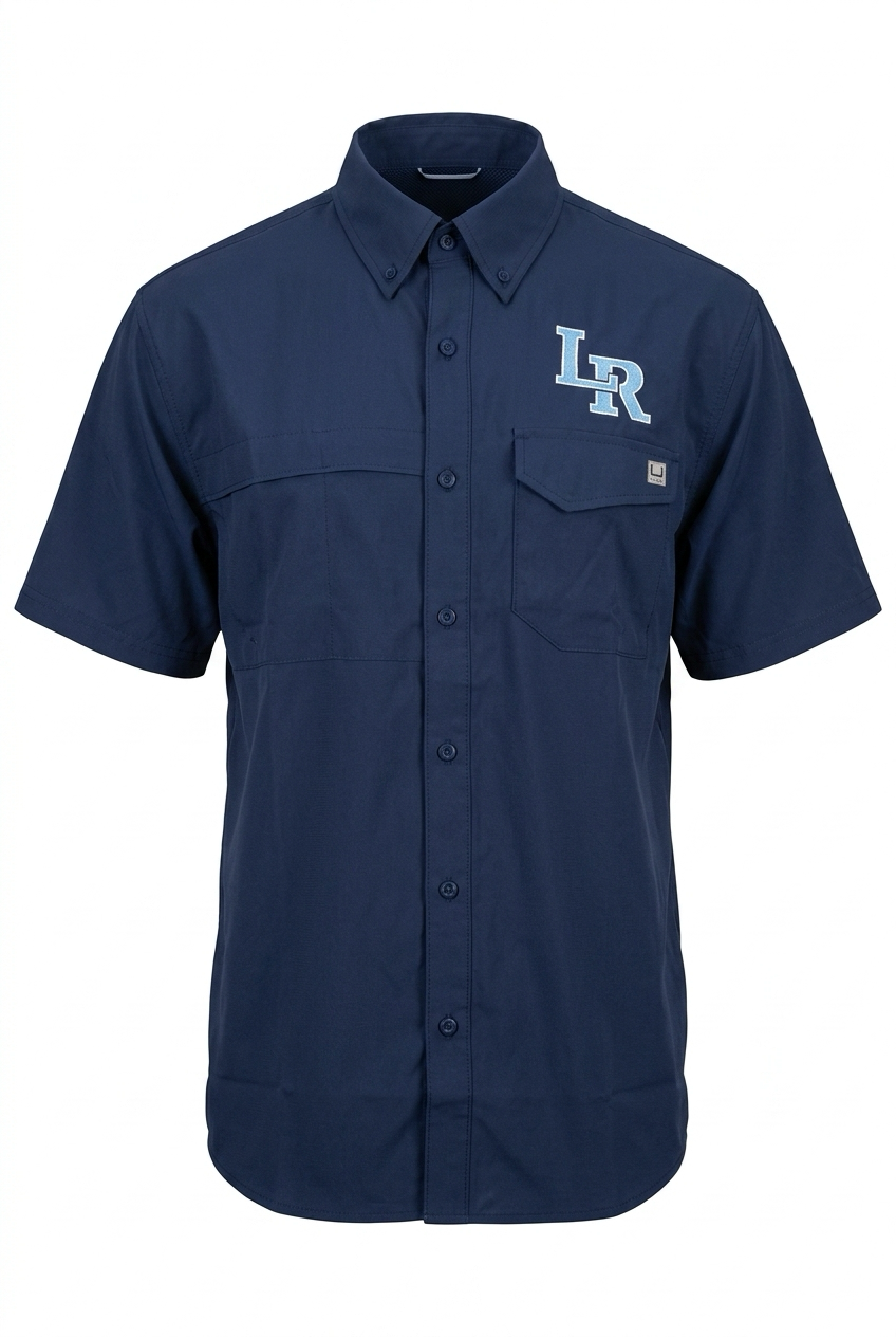 LR HUK  Navy Fishing Shirt