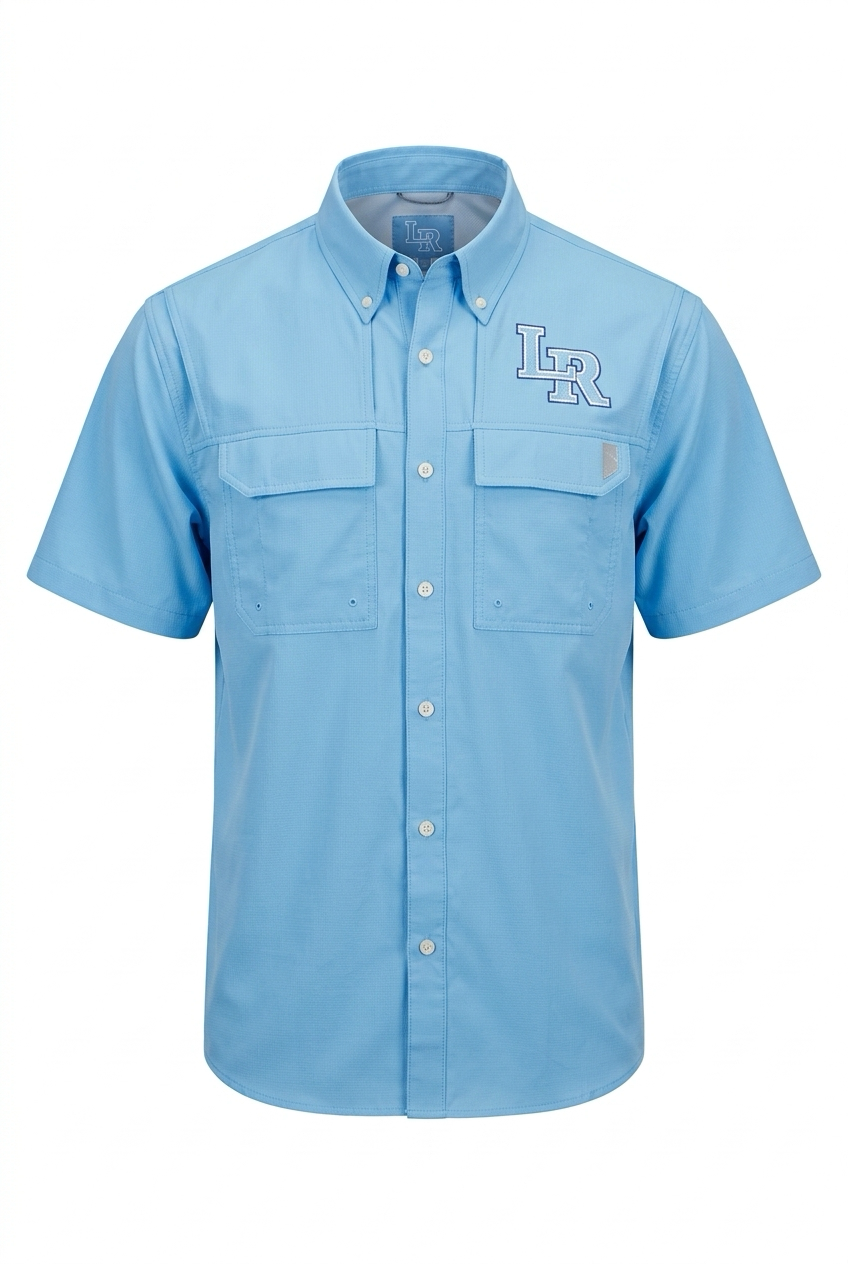 LR HUK Blue Fishing Shirt