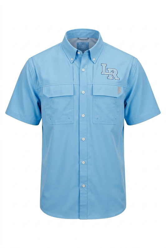 LR HUK Blue Fishing Shirt