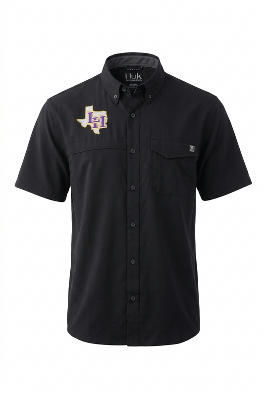 Texas LH Black HUK Fishing Shirt