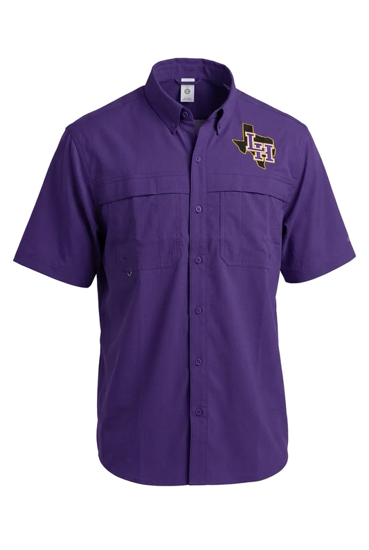 Texas LH BAW Purple Fishing Shirt