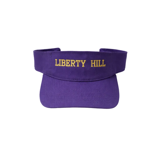 Purple Visor W/ Yellow Liberty Hill Embroidery