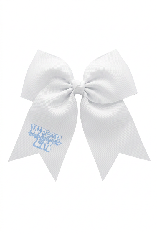 Cheer Bow White Wreck’em